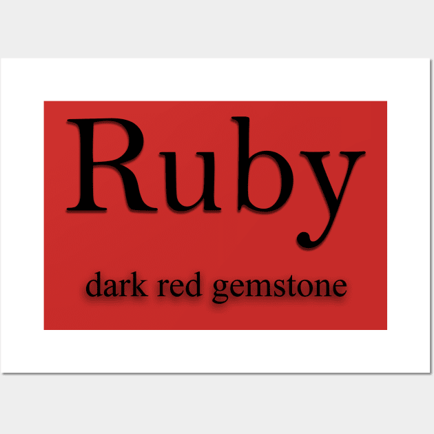 Ruby Name meaning Wall Art by Demonic cute cat